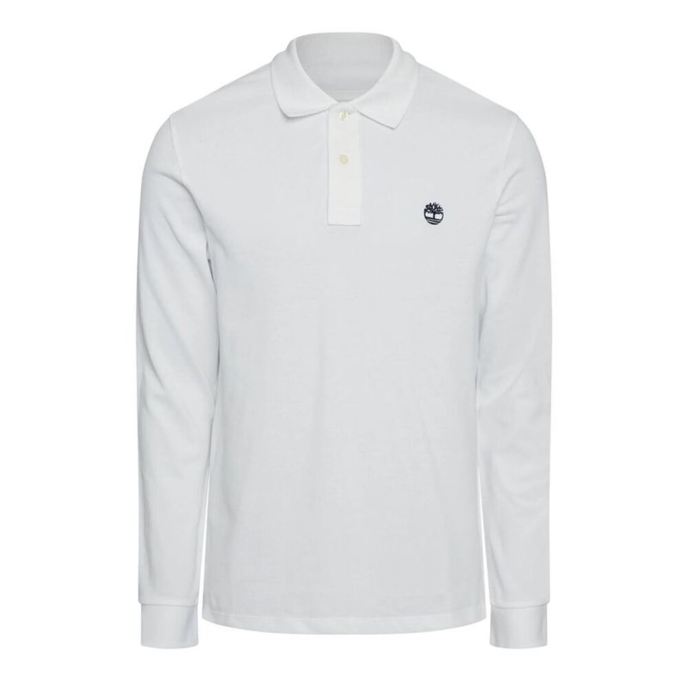 Timberland Mens Oyster River Long-Sleeved Polo Shirt / White